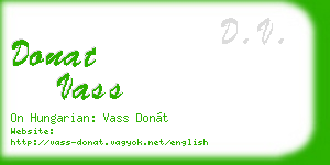 donat vass business card